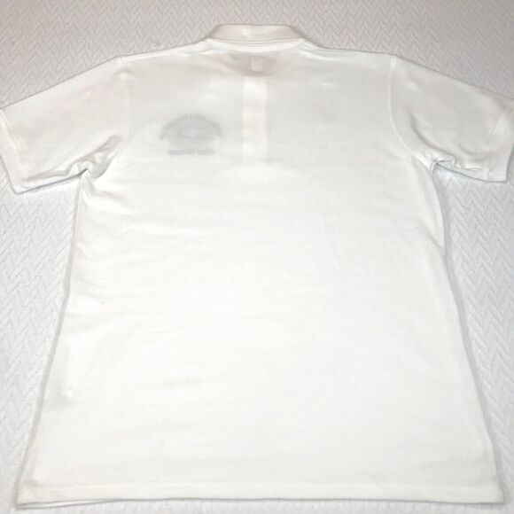 Golf Outing Mens Golf Polo Shirt Size L White NWT Garfield UNICO NJ Italy A+ - Picture 3 of 8